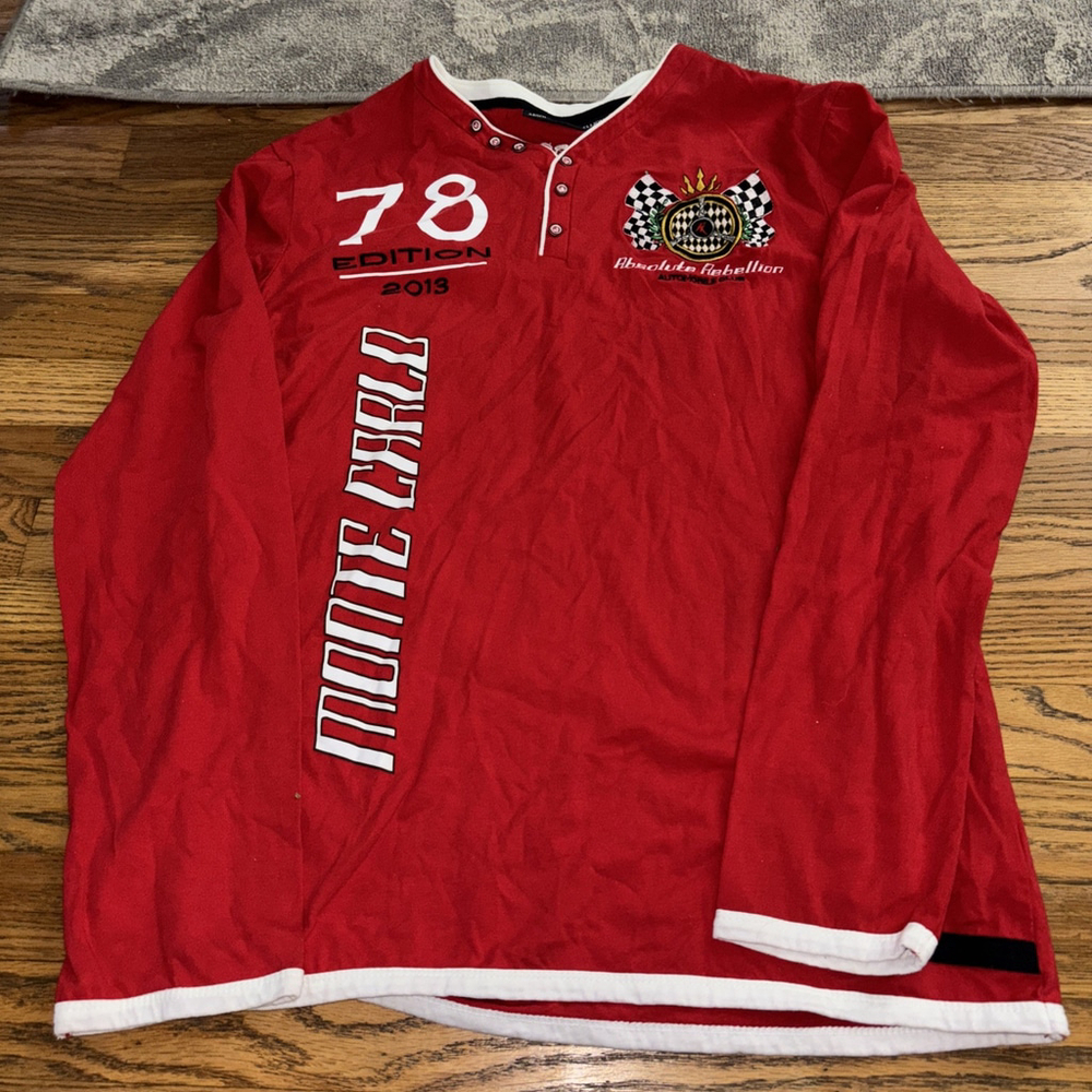 ABSOLUTE REBELLION AUTOMOTIVE CLUB 78 EDITION 2013 RED LONG SLEEVE SHIRT XL